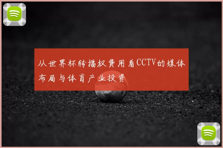 从世界杯转播权费用看CCTV的媒体布局与体育产业投资